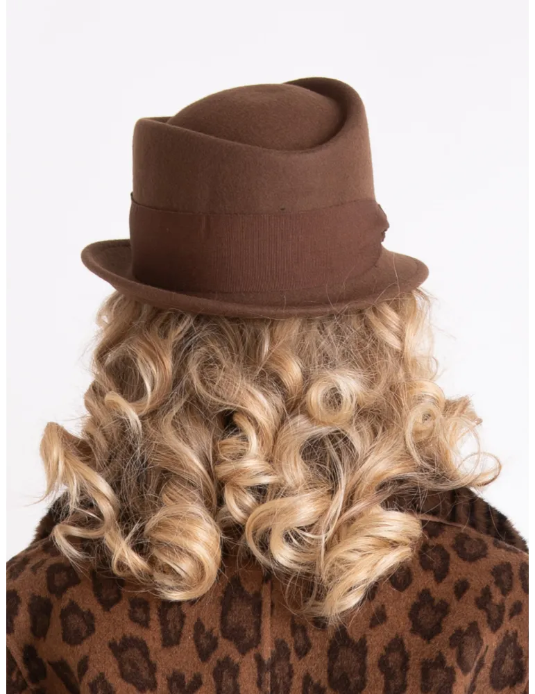 Petrol green wool Hat with wide brim by Complit