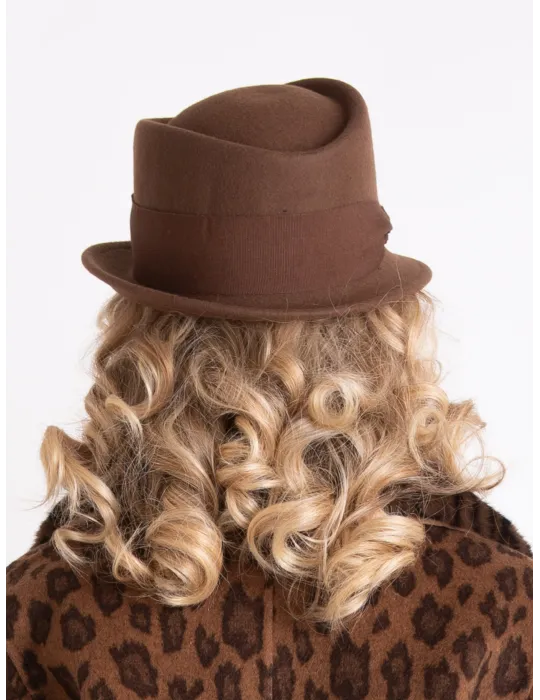 Petrol green wool Hat with wide brim by Complit