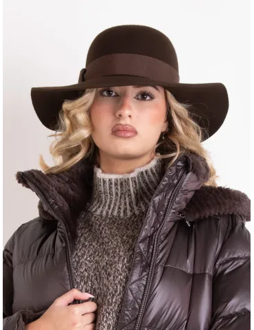 Complit Fashion Hats | Cappello elegante marrone a falda larga
