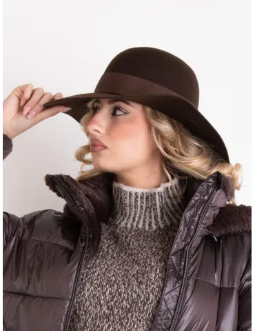 Complit Fashion Hats | Cappello elegante marrone a falda larga 2