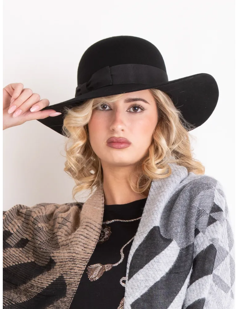 Complit Fashion Hats | Cappello elegante nero a falda larga