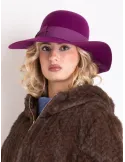 Purple wool Hat with wide brim | Complit Italian Elegance