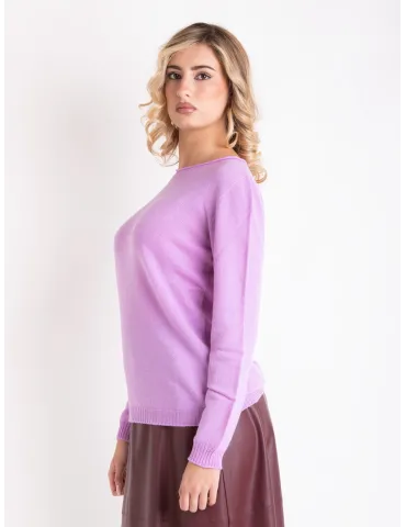 Volpato Italy lilac 100% pure cashmere sweater 2