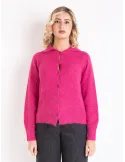 Volpato maglieria | Giacca polo fucsia in alpaca | classici senza tempo