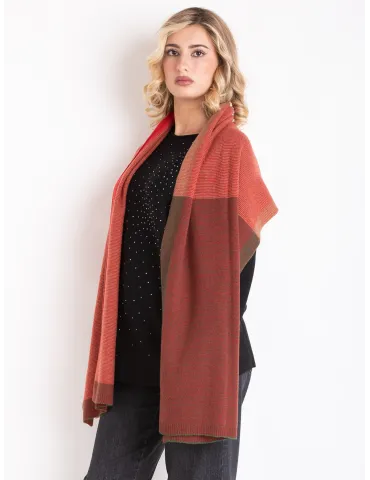 Nicki Colombo Luxury Italian scarves | Red and green cashmere wool scarf 2