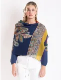 Multi-colours cashmere print wool soft scarf