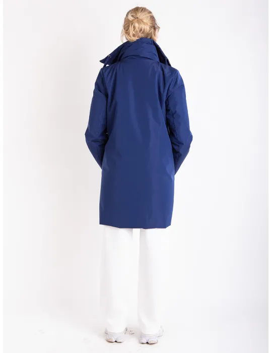 Giaccone impermeabile reversibile blu e oro fino alla taglia 54