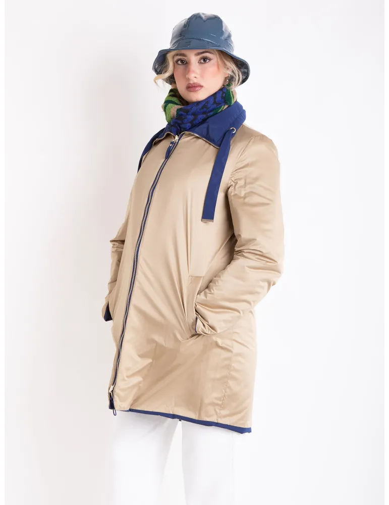 Blue & Gold Waterproof Jacket with Light Padding
