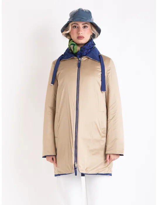 Blue & Gold Waterproof Jacket with Light Padding