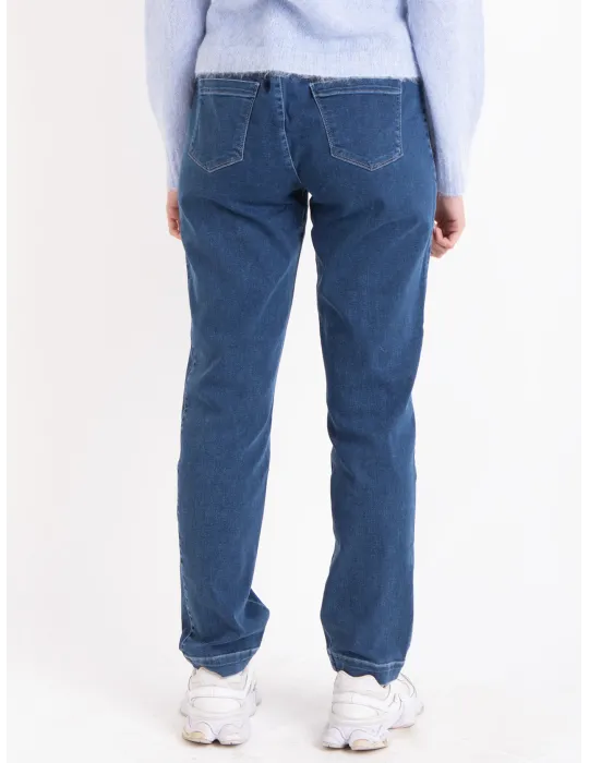 Volpato Authentic Italian Denim | Black jeans trousers with rhinestones