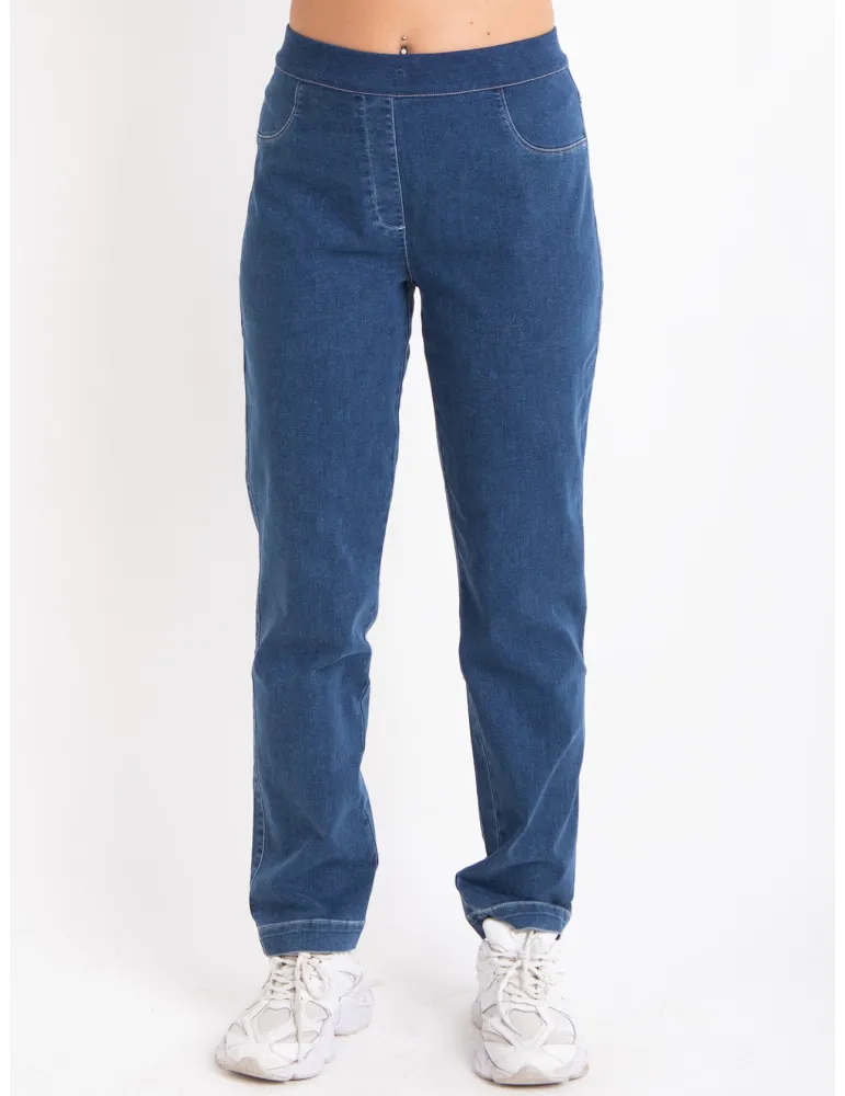Volpato Italy bodycon dark blue push-up jeans trousers