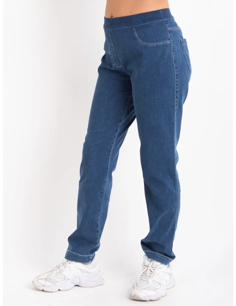 Volpato Italy bodycon dark blue push-up jeans trousers
