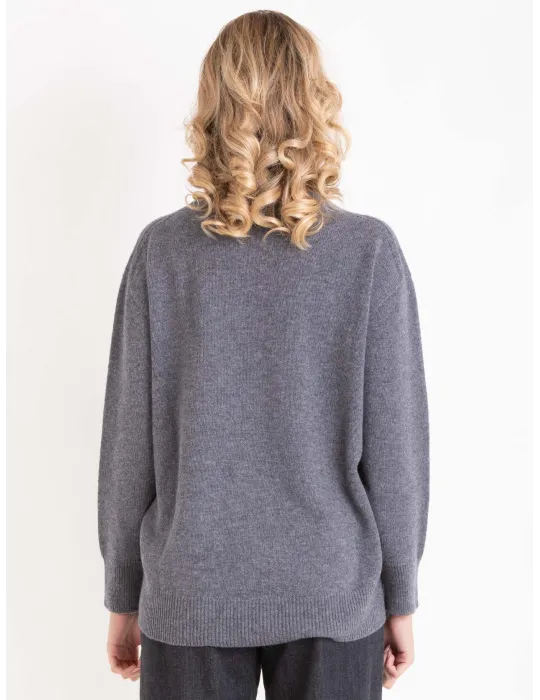 Francesca Mercuriali Italian luxury knitwear | Grey cashmere sweater