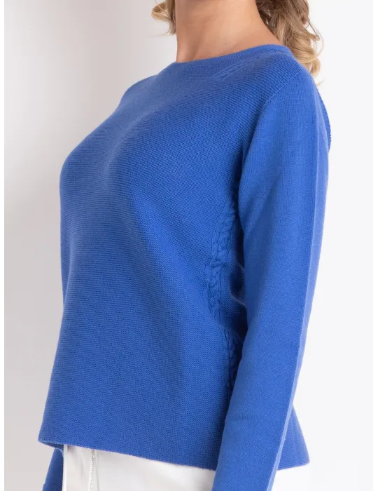 Volpato Italian Knitwear | Royal Blue Pure Merino Wool Sweater