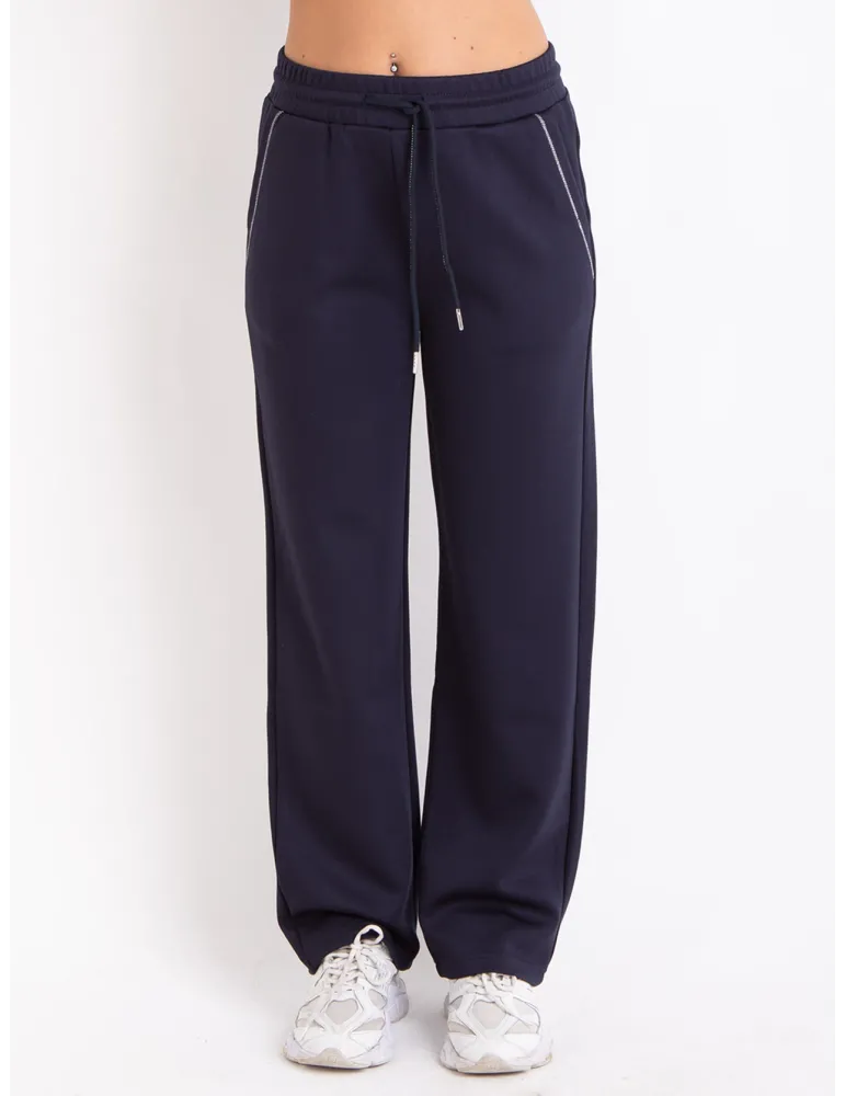 Relaxed-fit blue cargo trousers | Chic tracksuit outerwear for women