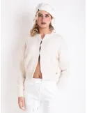 Vanilla White fluffy tracksuit jacket by Riva Tricot