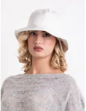 Complit Fashion Hats | Cappello cloche antipioggia in vernice bianca