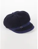 Cappelli donna Complit | Berrettone lana blu con profili velluto