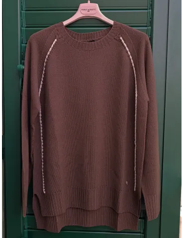 Riva Tricot Nibionno | Maglione pullover in pura lana merino Gatto