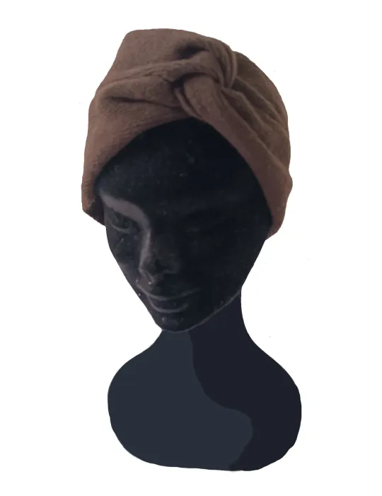 Stylish women's fashion Hats | Brown Wool and cashmere turban headband Stylish women's fashion Hats | Brown Wool and cashmere turban headband