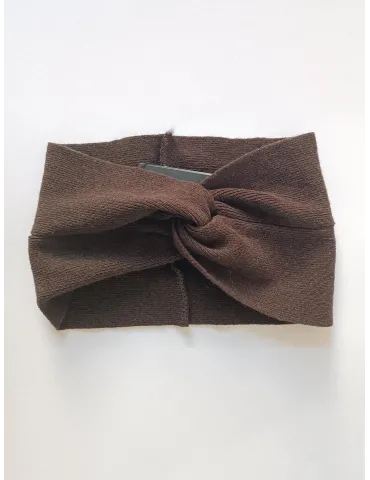 Brown Wool and cashmere turban headband 2