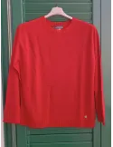 Maglione rosso delle feste con strass | Riva Tricot fino alla tg 52