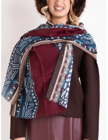 Milky white modal and cashmere large pashmina scarf