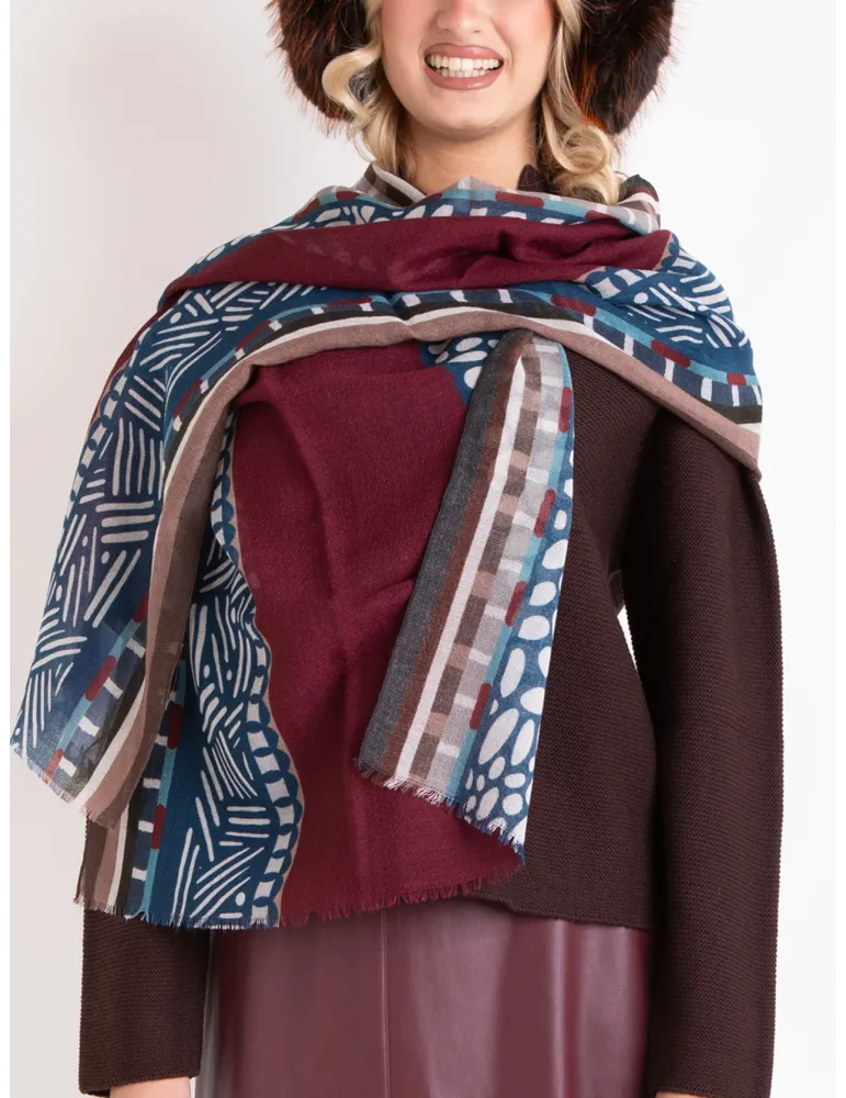 Milky white modal and cashmere large pashmina scarf Milky white modal and cashmere large pashmina scarf