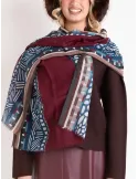Milky white modal and cashmere large pashmina scarf