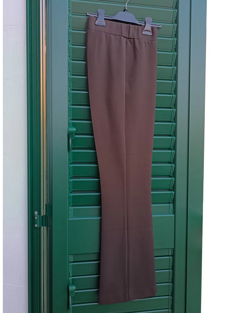 Francesca Mercuriali dark brown viscose flared trousers Francesca Mercuriali dark brown viscose flared trousers