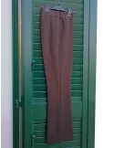 Francesca Mercuriali dark brown viscose flared trousers