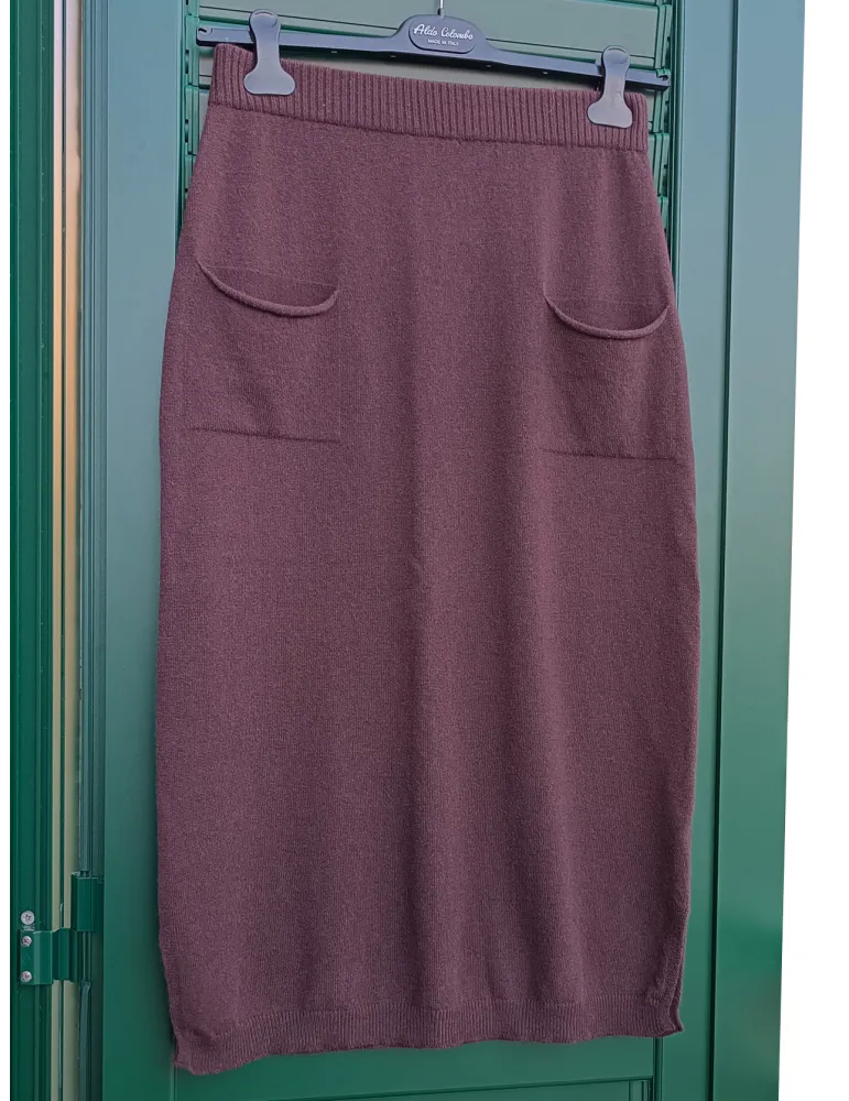 Frida Madè Brown wool and cashmere midi skirt with pockets Frida Madè Brown wool and cashmere midi skirt with pockets