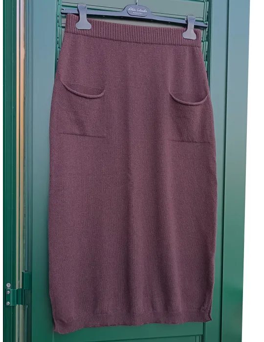 Frida Madè Brown wool and cashmere midi skirt with pockets Frida Madè Brown wool and cashmere midi skirt with pockets