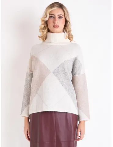 Frida Madè Italian Knitwear | Precious wools turtleneck thick sweater