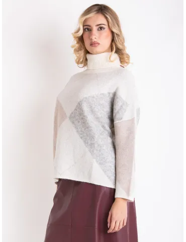 Frida Madè Italian Knitwear | Precious wools turtleneck thick sweater 2