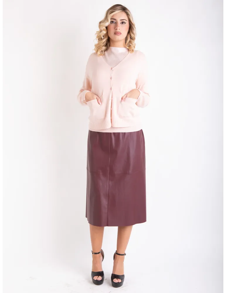 Rubamori pink jacket and t-shirt set with lurex thread