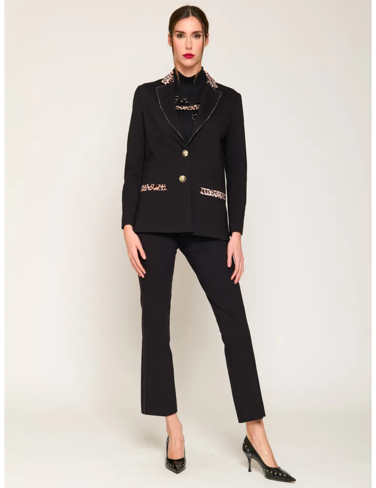 Mercuriali Italy | The basic dark brown viscose flared winter trousers