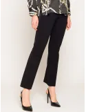 F. Mercuriali black flared trousers with rhinestones