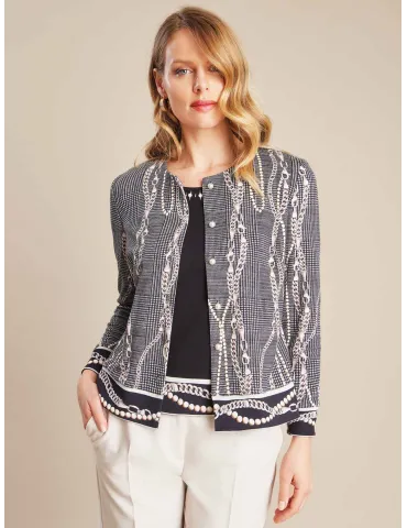 Francesca Mercuriali | Plus size Black sweater with pearls crystals