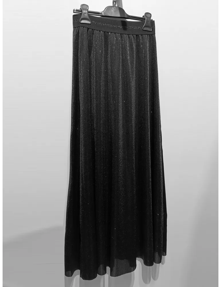 Francesca Mercuriali black long formal skirt with lurex thread