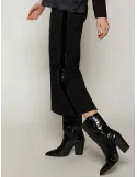 Black long formal pencil skirt with velvet and rhinestones