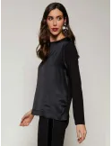 Francesca Mercuriali black formal shirt silk front