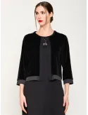 Francesca Mercuriali Black tuxedo jacket with animal profiles