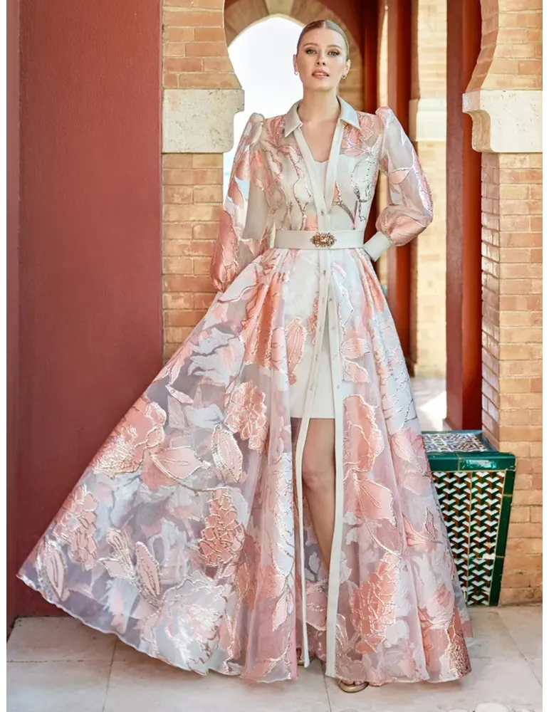 Sonia Pena 12601027 | Blue three-Pieces elegant formal duster suit