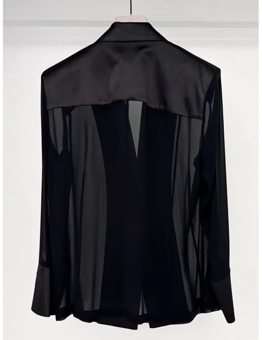 Tailleur cerimonia completo tre pezzi pantaloni in raso lucido nero