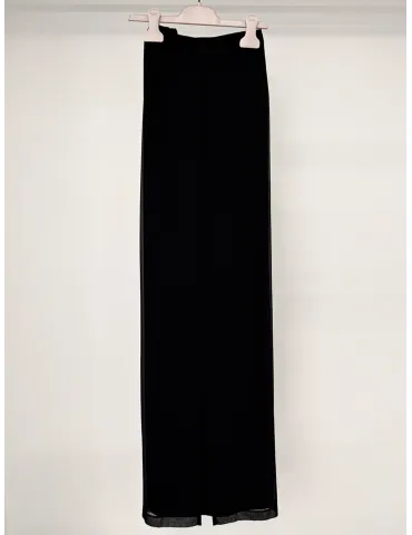 Pantaloni eleganti neri spacco laterale fino alla 60 Piero Moretti 