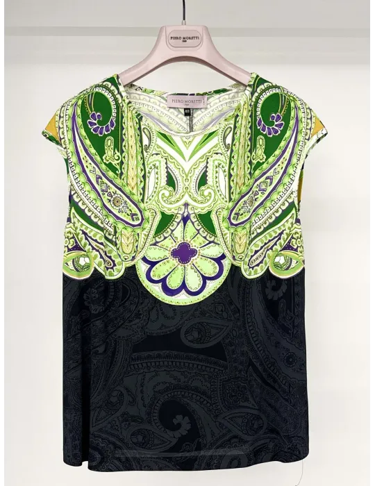 Piero Moretti SS 2026 Plus size floral printed two pieces twinset