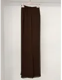 Pantaloni eleganti marrone spacco laterale fino alla 60 Piero Moretti