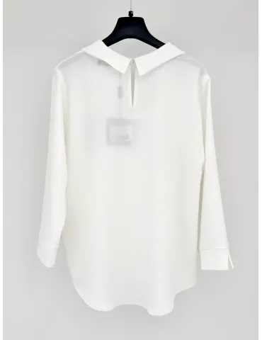 Volpato Maglieria | Blusa bianca in cady fino alla taglia 60 2