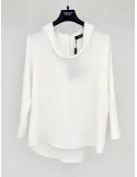 Volpato Maglieria | Blusa bianca in cady fino alla taglia 60